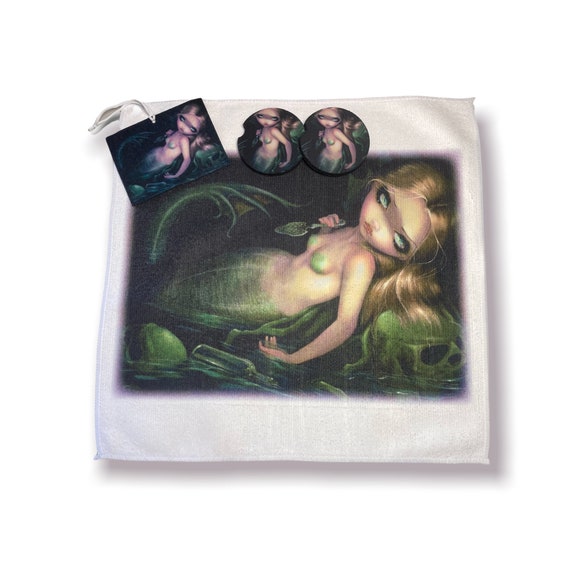 Mermaid car accessories - Absinthe Gothic Fantasy Art - Whimsical Birthday Gift for Women -Teen Gift - Nautical Ocean Cryptid Party Favors