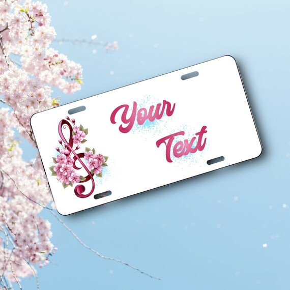 Personalized Music License Plate - Teacher Thank you - Birthday gift for Her - Teen Wall Decor - Musician