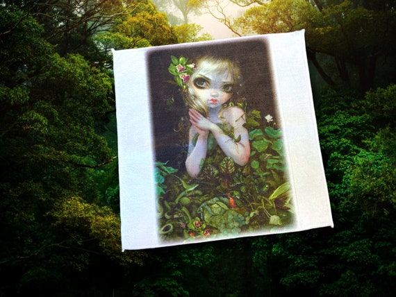 Green Goddess Microfiber Towel - cute Computer Cloth, feminine Car Shammy - Renaissance Fantasy -Jasmine Becket-Griffith - Mom, Teen Gift