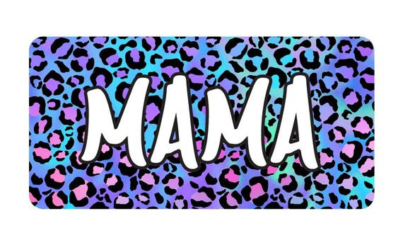Personalized License Plate - Leopard Cheetah print ATV, Golf Cart, Wheelchair, Scooter Tag - 5 sizes - Birthday Gift for Mom, friend