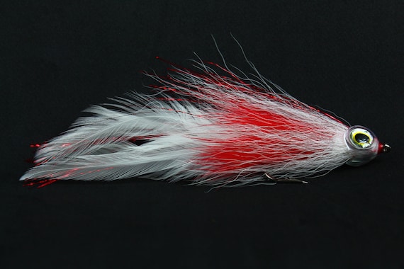 Red Masked Deceiver Fly for Big Game Fly Fishing - Jointed Freshwater for  Muskie, Pike, Bass - Trolling Lure - Saltwater Streamer Flies