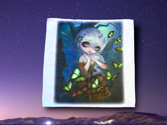 Butterfly Towel - Computer Screen Glass Cleaning Cloth - Gothic Fantasy Fairy - Absinthe Butterflies - Jasmine Becket - Strangeling