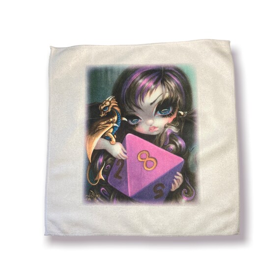 Microfiber Towel 8 Sided Die - Cute Teen Birthday Gift for Her - Jasmine Becket-Griffith - DND Computer Cloth,Kitchen - Dungeons and Dragons
