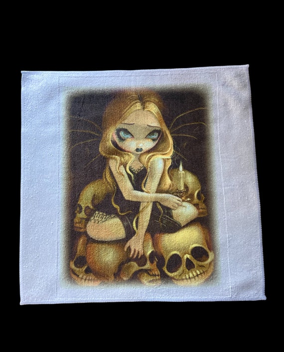 Gothic Computer Cloth - Vampire Bat Wings - Fantasy Art - Jasmine Becket - DND, Cosplay -Microfiber Towel -Gift for Teen Girl -Strangeling