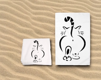 Cat Butt Hole Towel - Pet Cleaning Cloth -Wipe your Paws -Crazy Cat Lady -Walk Away - cheeky Rear View Kitty butthole -Computer Screen Cloth