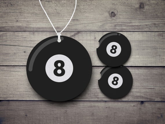 Billiard Ball Car Accessories - Bar, Pool Hall, Sports Party Decor - Black 8 Ball Birthday Party Favors for Him - Christmas gift for Dad