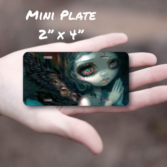 Fairy Mini License Plate - Girls Room Mythology Decor -Small Metal Wall Sign - Bike Plate - Office Decor - Gothic Gift for Teen - All Seeing