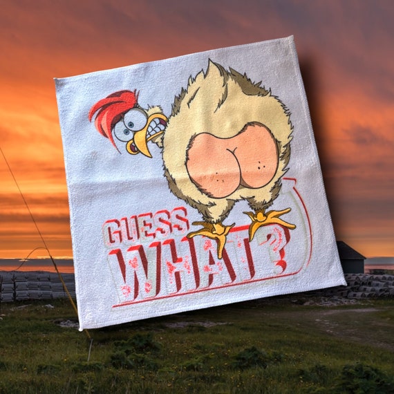 Guess What Chicken Butt - Dad Joke Microfiber Computer Screen Cleaning Cloth