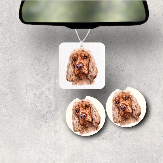 Irish Setter Car Accessories - Sporting Dog Lover Gift set - Personalized License Plate, Coasters - Pet Memorial - Dog Walker, Pet Sitter