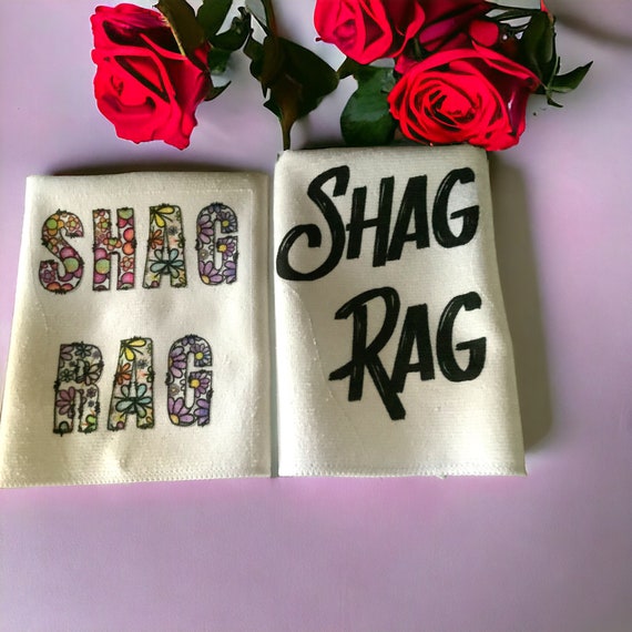 Shagging Rag - His, Hers - Computer Screen Cleaning Cloth- Wedding Gag Gift, Bridal Shower, Gift for Groom - Soft Microfiber Car, Golf Towel