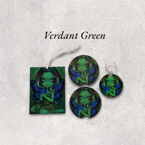 Verdant Green Fairy Car Accessories - Butterfly Wings - Gothic Fantasy Art - Gift for Teen Girl - Jasmine Becket-Griffith - Strangeling