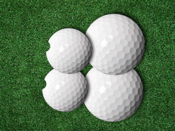 Golf ball Car Coasters - Golfing decor - Gift for Golfer - Flexible Neoprene - Kitchen Drink Coasters - Fathers Day Dad gift for Him