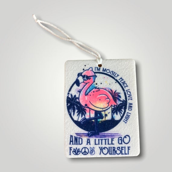 Flamingo ADULT Air Freshener - Unscented - Mostly Peace Love and Light