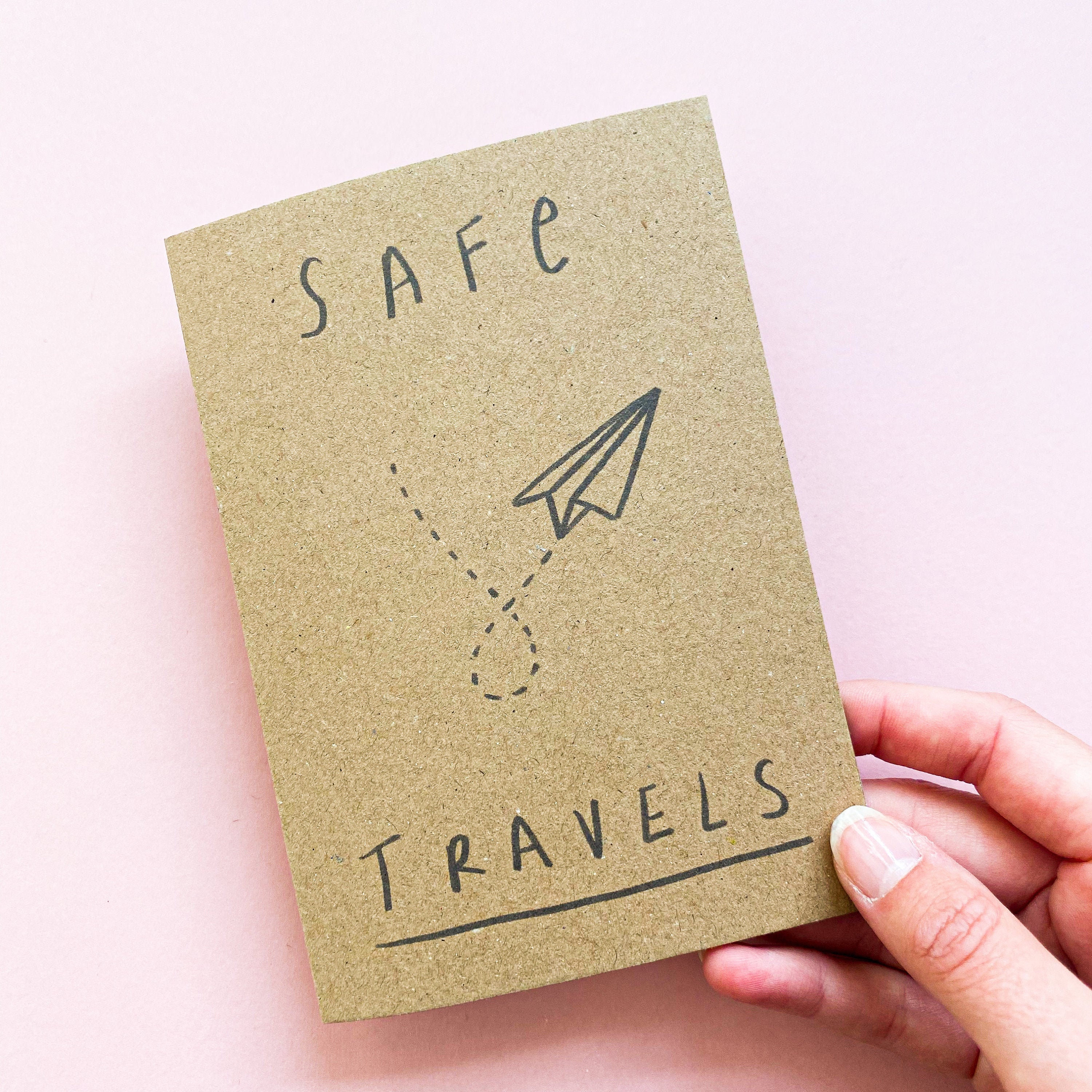 Safe Travels Kraft Card - Etsy