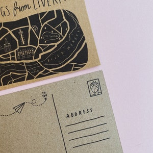 Carte de Liverpool Kraft Postcard