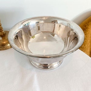 Vintage Revere Poole Co. EPCA silver plated 8&quot; bowl, serving,