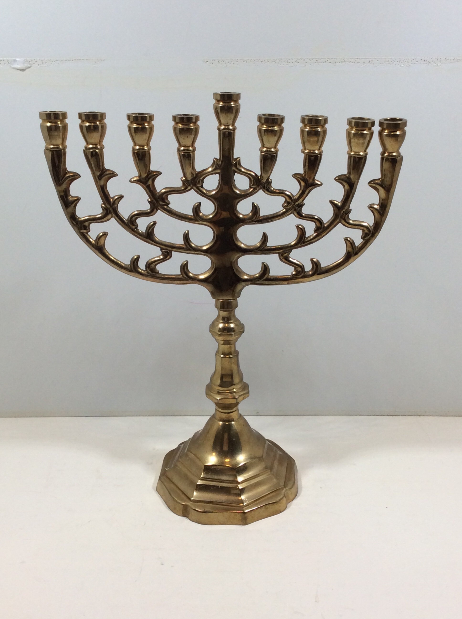 viering visie Waardig Vintage Brass Menorah Hanukkah Pomegranate Design - Etsy