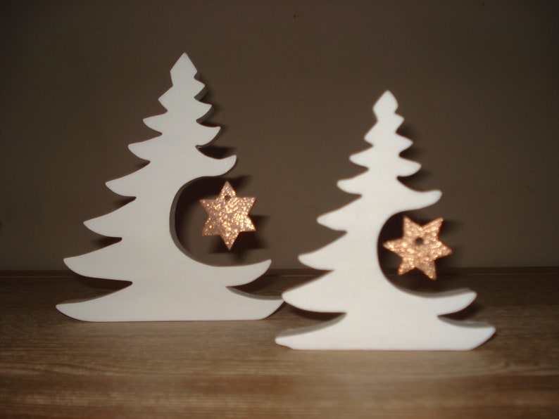 Sapin en bois découpé décoration Noël image 9