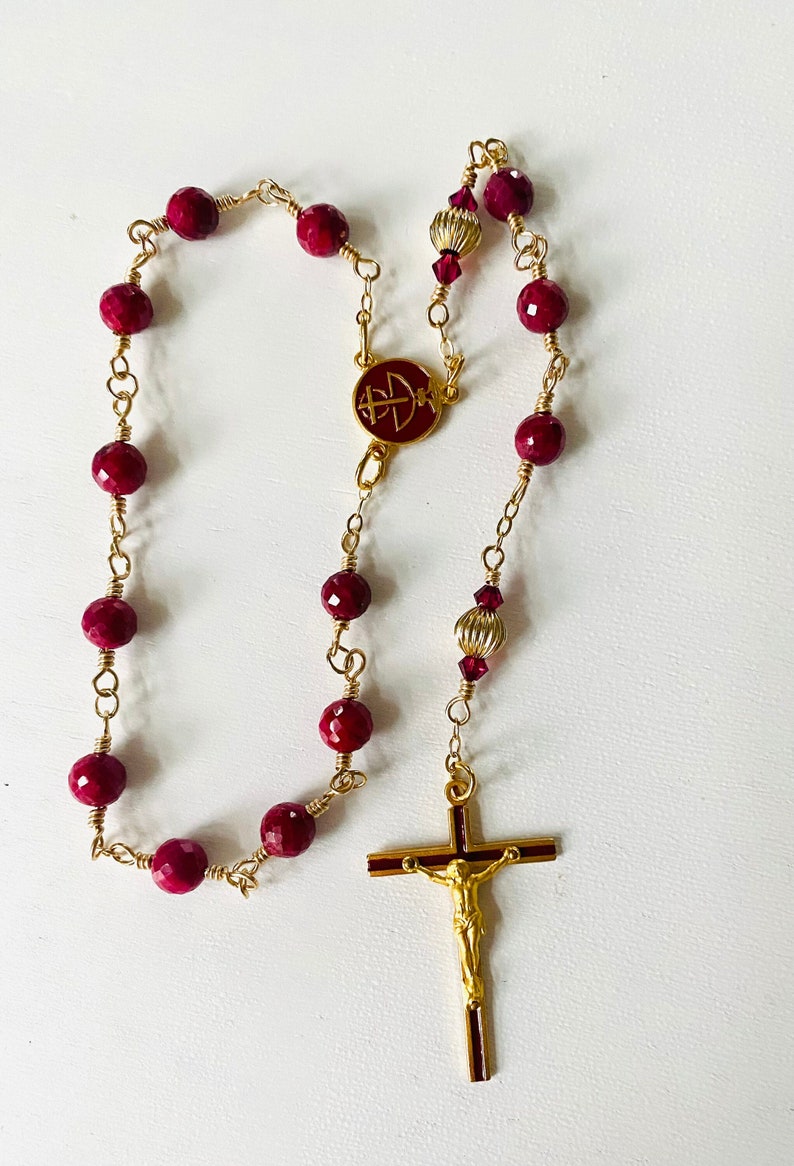 One Decade Ruby Ruby Rosary One Decade - Etsy