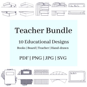 Teacher and Education Bundle / Teacher Bundle / Education Clipart / SVG / pdf / png / jpg / Education Banner