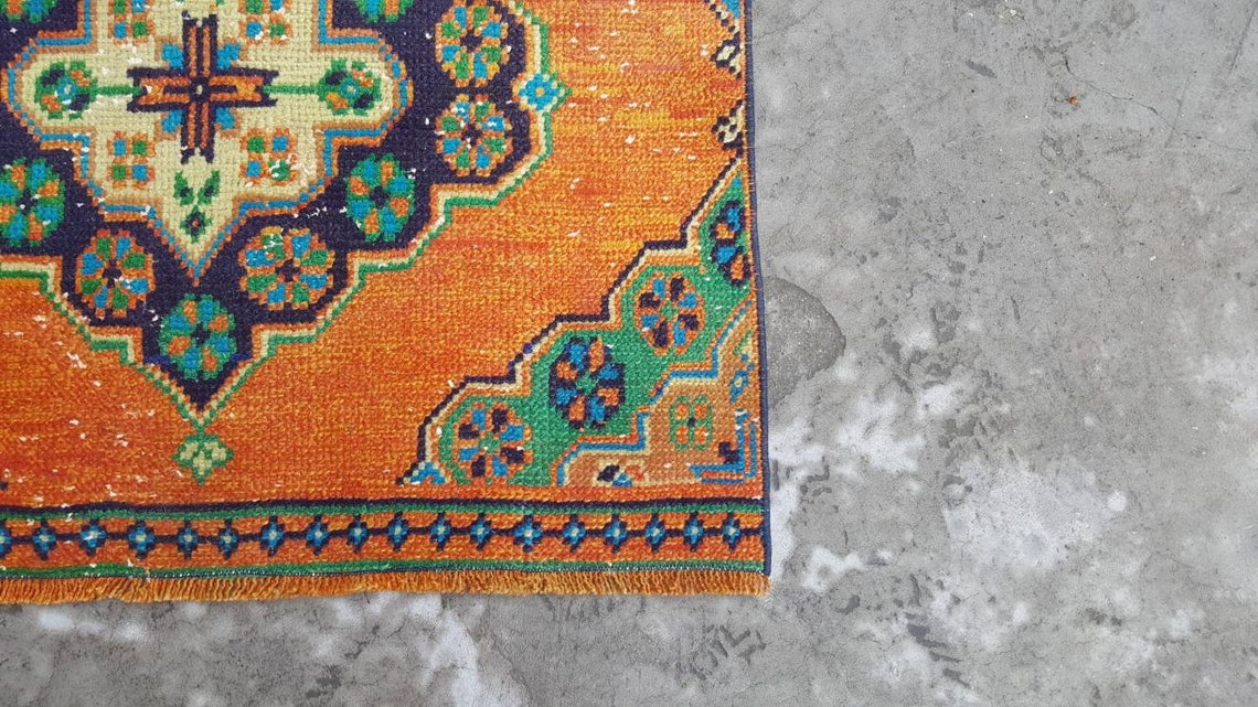 Turkish Rug Runner Overdyed Rug 2.8x10.4 Ft Turkish Overdyed Etsy