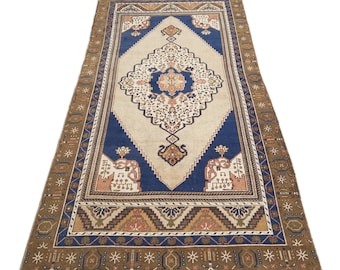 5 'x 9 'Anatolischer Türkischer Teppich, Bohemain Türkischer Teppich, Wollteppich, Boho Teppich, Traditioneller Teppich, Vintage Türkischer Teppich, Nomadenteppich, Handgeknüpfter Teppich