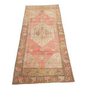 Red Turkish Rug 2.10x6.4 ft Anatolian Turkish Rug Boho Rug  Bohemian Rug Vintage Rug Oushak Rug Ethnic Rugs Vintage Rug Home Decor