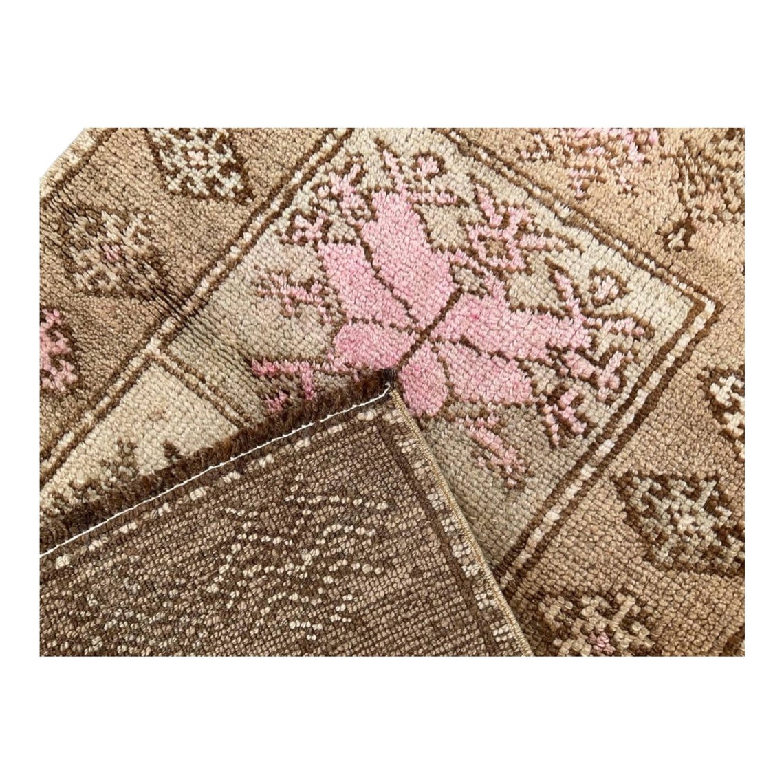 Pastel Brown Turkish Rug 2.1x2.7 Ft Anatolian Rug Bohemian Rug Vintage ...