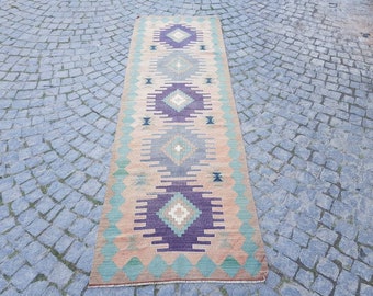 Boho Kilim Runner Hallway Runner Rug Floor Runner Turkish Kilim Runner Anatolian Rug Kilim Rug 2.7x8.2 ft