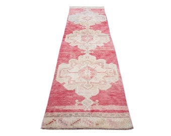 Oushak Teppich Türkischer Läufer 2,9x3,4 ft Oushak Teppich Läufer Boho Teppich