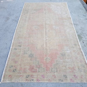 Pastel Oushak Rug 4.7x8.10 ft Anatolian Oushak Rug Boho Turkish Rug Carpet Rug Area Rug Wool Rug Vintage Rug Home Decor