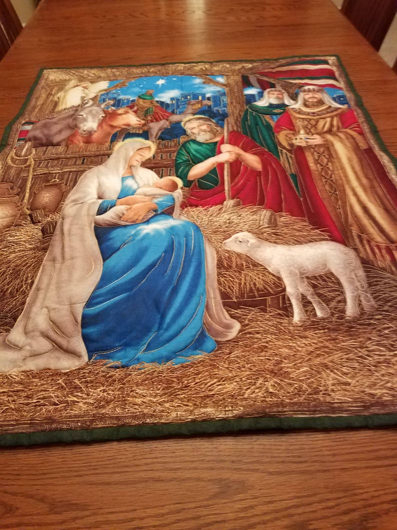 Quilt Farmhouse Country Nativity Wall Hanging Religious Etsy