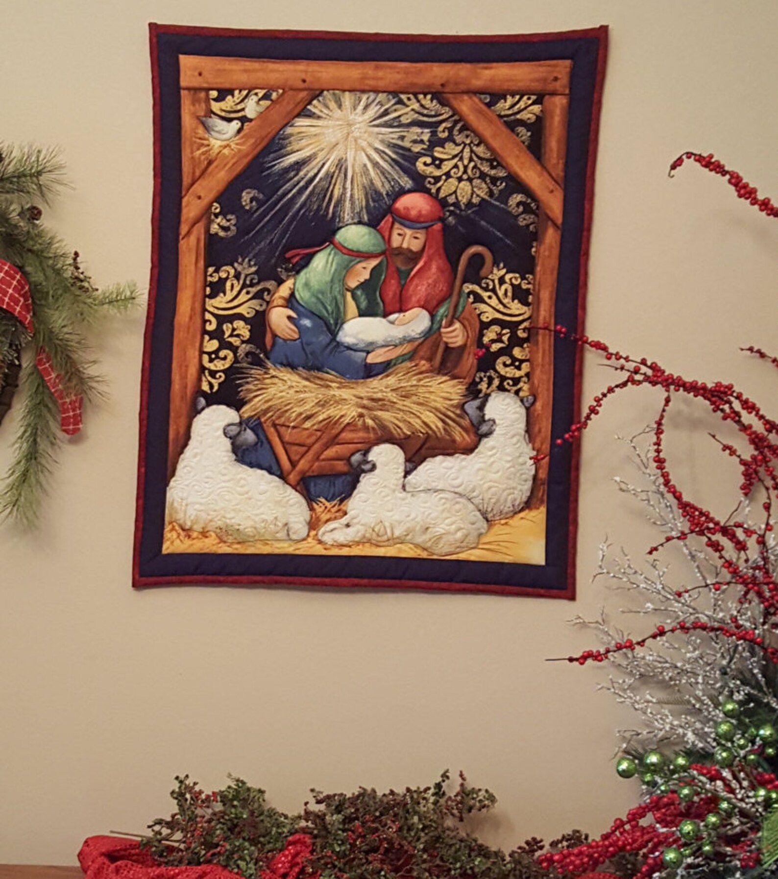 Nativity Scene Wall Hanging Wall Art Farmhouse Country Etsy