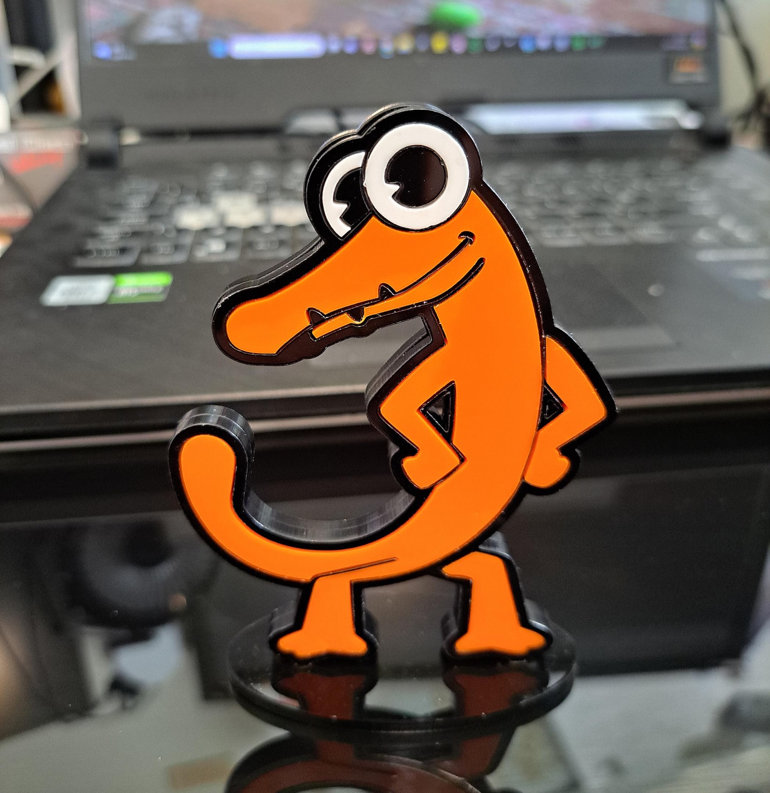 Rainbow Friends Orange Character Figure. Orange Rainbow Friend Stand up