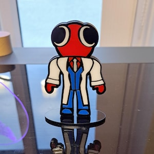 Rainbow Friends rode wetenschapper figuur stripfiguur kinderkamer slaapkamer unieke handgemaakte collectible figuur kinderfeest cadeau roblox figuur