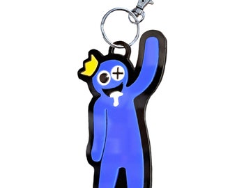Rainbow Blue Bag Tag. Rainbow Blue Keyring. Rainbow Friends Tags. Rainbow Friends Keyrings. Rainbow Friends Season 2.