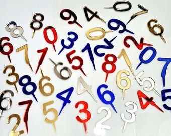 Mirror Acrylic Cake Topper Numbers Birthday Age Number Picks Anniversary Cake Numbers Mirror