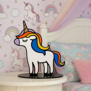 Figura de unicornio arcoíris grande, regalos de unicornio, regalos de fiesta de unicornio, figuras coleccionables de unicornio.