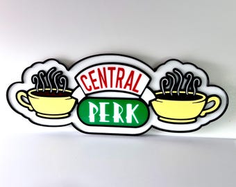 Friends Central Perk Acrylic Wall Sign | 3D Layered Coffee Shop Signage | Waterproof Garden Summer House Decor | Precision Inlay Wall Art
