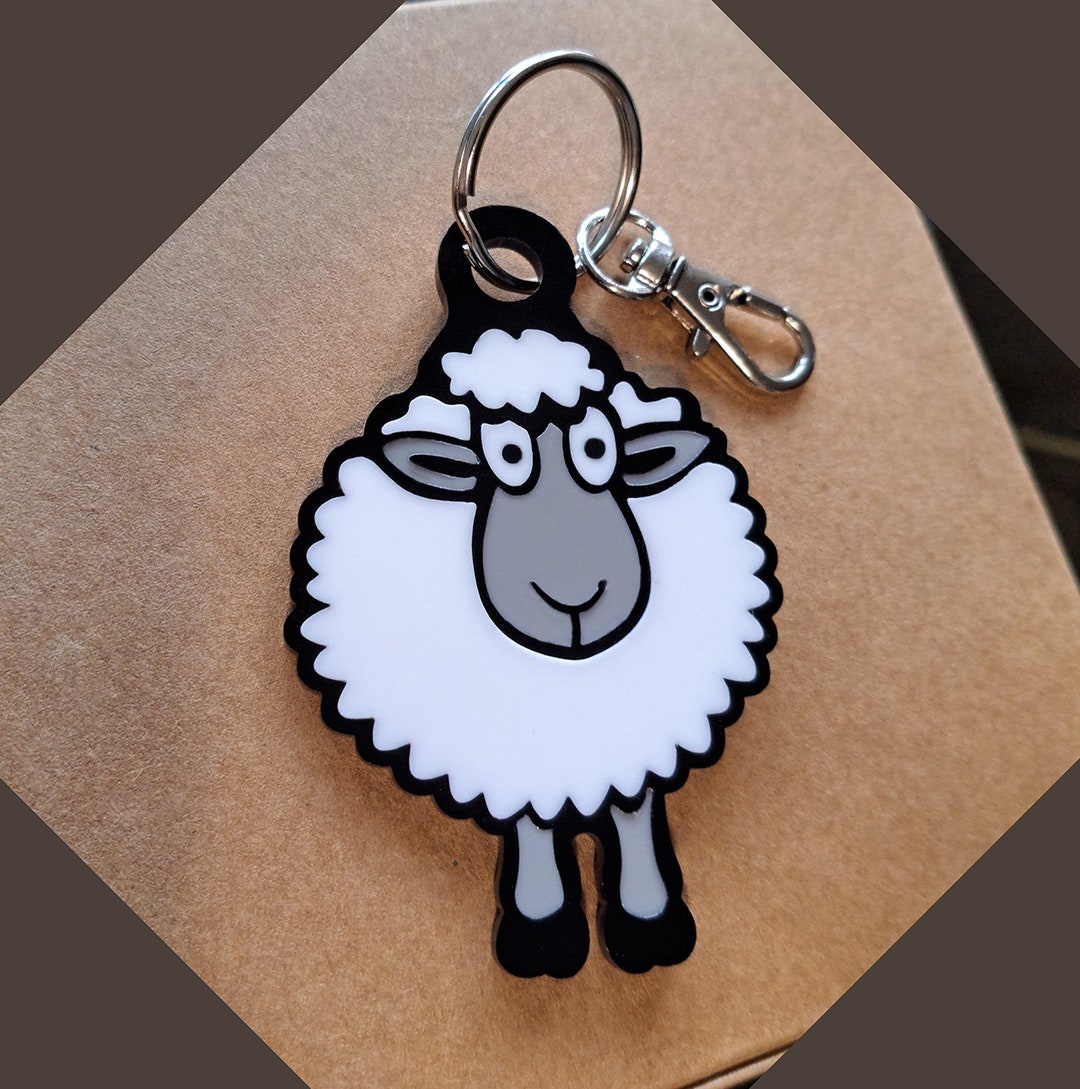 Fluffy Sheep Bag Tag. Fluffy Lamb Keyring. Sheep Tags. Sheep Keyrings ...