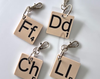 Welsh Scrabble Keyring, Welsh Letter Bag Tag, Anrheg Cymraeg, Welsh Gifts, Welsh Digraph Keychain, Ch Dd Ff Ll Tile Keyring