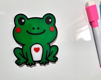 Handmade Cute Frog Fridge Magnet Green Animal Kitchen Decoration Cute Frog Gift Fun Frog Lover Present Kitchen Accessory