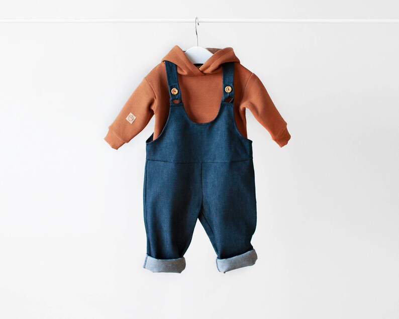 Denim Jumpsuit With Straps kids blue jeans jumpsuit basic Etsy