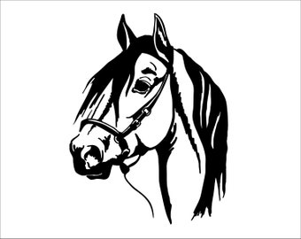 Large Horse vinyl sticker Motorhome Camper Van Caravan Stickers Decal Graphic Mountains range snowy car bonnet d2