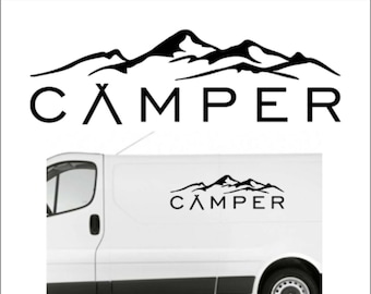 Adhesivo de vinilo para furgoneta camper, autocaravana, furgoneta, vinilo adhesivo trasero, cordillera grande