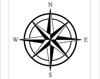 Compass large novelty vinyl sticker car van lorry window decal tvp bonnet campervan