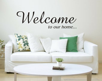 Welcome to our Home Quote Wall Sticker Art Home Decal wallart Family Bedroom
