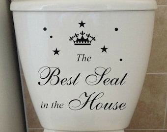 The Best Seat in the House removable waterproof toilet lid wall stickers Decals Decoration bathroom sticker