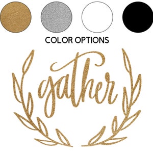 Iron-on Gather Decal // Fall // Thanksgiving image 1