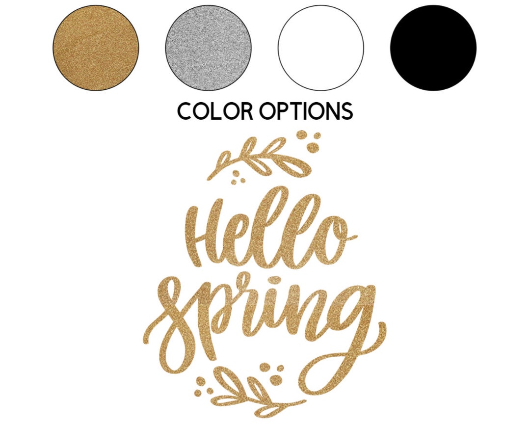Ironon Hello Spring Decal // Spring Etsy